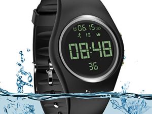 Simple Fitness Tracker [Swim Waterproof No APP Need] Step Counter Walking 3D Non-Bluetooth Walking Pedometer Watch with Vibration Alarm Clock/Calorie Burned/Distance/Alarm/Stopwatch for Kids Women Men