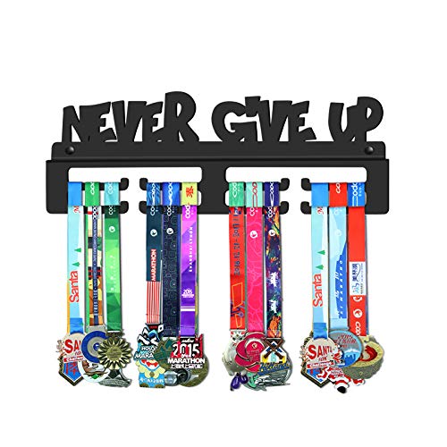GENOVESE Never Give Up Medal Holder Display Hanger Rack Frame GENOVESE Never Give Up Medal Holder Display Hanger Rack Frame