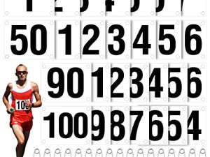 Running Bib Numbers with Safety Pins for Marathon Sports Competition Events Tearproof Waterproof 6 x 7.5 Inch