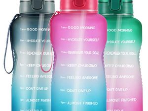 Large 1 Gallon/128oz Water Bottle with Straw