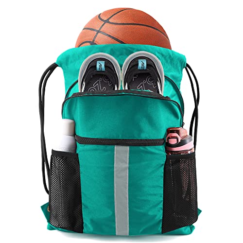 BeeGreen Drawstring Backpack Bag with Shoe Compartment String Cinch Sackpack for Unisex BeeGreen Drawstring Backpack Bag with Shoe Compartment String Cinch Sackpack for Unisex