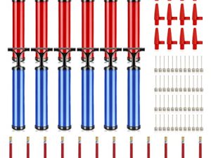 12 Set Portable Air Pumps Ball Pump with 4 Needles 1 Nozzle & 1 Extension Hose