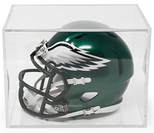 The Original BALLQUBE Mini Football Helmet Display Case - 7 Inch Crystal Clear Display Holder That Fits All Models of Miniature Football Helmets The Original BALLQUBE Mini Football Helmet Display Case - 7 Inch Crystal Clear Display Holder That Fits All Models of Miniature Football Helmets
