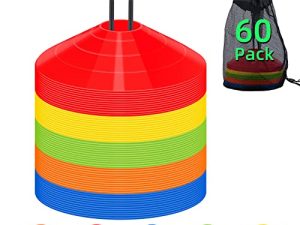 60 Pack,Agility Soccer Cones with Carry Bag and Holder for Training,sports cones