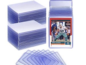 80 PCS Baseball Card Holder Sleeves 3" x 4" Baseball Card Protector Sleeves Plastic Baseball Card Protectors Top loaders Card Sleeves for Collectible Sports Cards