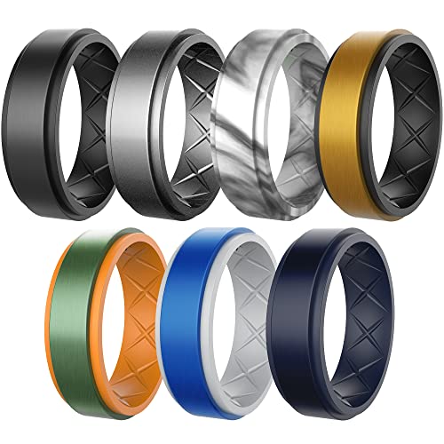 Zollen Breathable Mens Silicone Wedding Rings Zollen Breathable Mens Silicone Wedding Rings