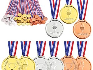 Caydo 102 Pieces 3.5cm Gold Silver Bronze Medals