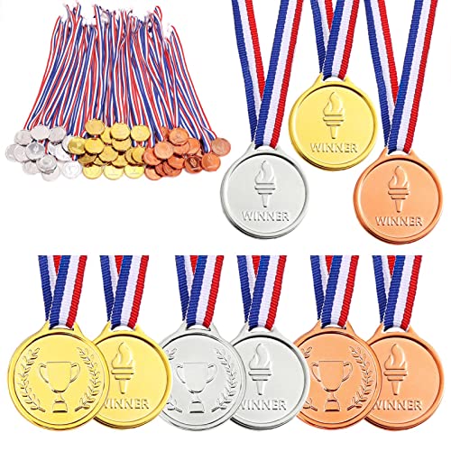 Caydo 102 Pieces 3.5cm Gold Silver Bronze Medals Caydo 102 Pieces 3.5cm Gold Silver Bronze Medals