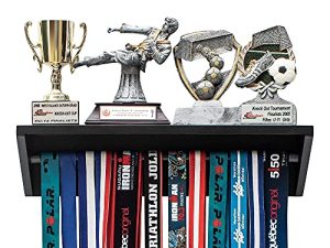 Paisa Home - Medal Hanger & Trophy Shelf- Use as a Medal Display with Shelf
