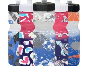 Color Changing Kids Water Bottle - 22 oz. BPA-Free Sports Squeeze Bottles with Easy Open Push/Pull Top Cap - Perfect for School
