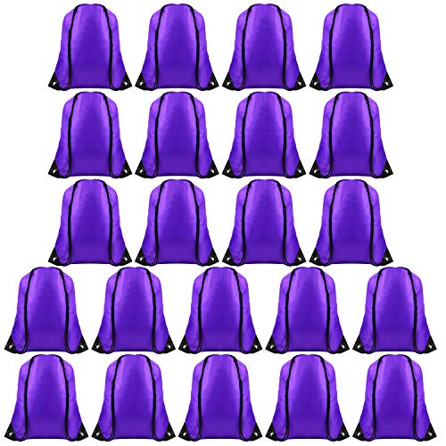 FEPITO 22 Pack Drawstring Bags String Backpack Bulk School Backpack Bag Sack Cinch Bag Sport Bags for Gym Traveling (Purple) FEPITO 22 Pack Drawstring Bags String Backpack Bulk School Backpack Bag Sack Cinch Bag Sport Bags for Gym Traveling (Purple)