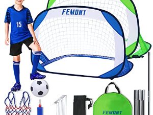 Femont Folding Pop Up Soccer Goals Set