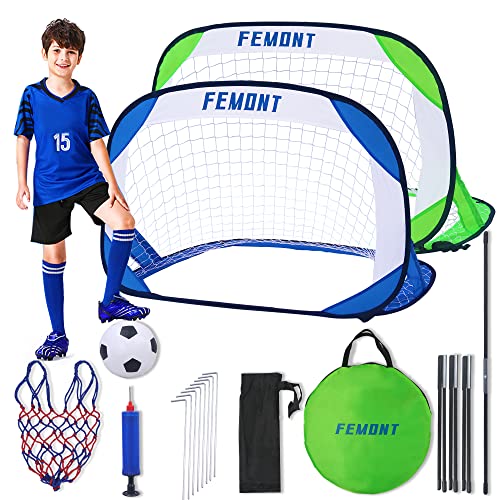 Femont Folding Pop Up Soccer Goals Set Femont Folding Pop Up Soccer Goals Set