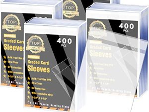 Graded Card Sleeves Resealable Baseball Card Holders Sports Card Sleeves PSA Baseball Cards for One Touch Trading Baseball Sports Slab The Gathering Card Sleeves (400 Pieces)