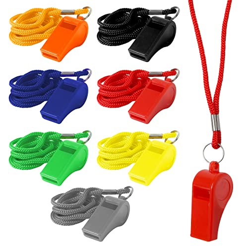 popokk Plastic Whistles with Lanyard popokk Plastic Whistles with Lanyard