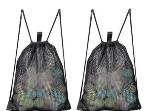 HAOGUAGUA 2-PACK Mesh Drawstring Bag