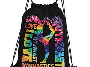 Braytow Gymnastics Drawstring Backpack Gym String Bag Drawstring Sackpack Sport For Womens Mens