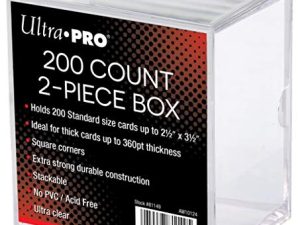 2-Piece 200 Count Clear Card Storage Box