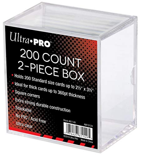 2-Piece 200 Count Clear Card Storage Box 2-Piece 200 Count Clear Card Storage Box