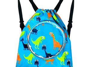 DANUC Lightweight Drawstring Gym Backpack Swim Bag Yogo Bags Waterproof Draw String Sackpack Beach Backpacks Sport Knapsack for Kids Boys Girls Teener Camping Hiking Shopping Swimming Dance Travel