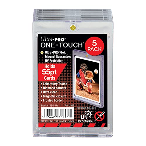 Ultra Pro 55PT UV ONE-Touch Magnetic Holder (5 Count Retail Pack) Ultra Pro 55PT UV ONE-Touch Magnetic Holder (5 Count Retail Pack)