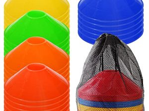 Jyongmer 30 Pcs Disc Cones Training Cones Agility Soccer Cones with Carry Bag for Training