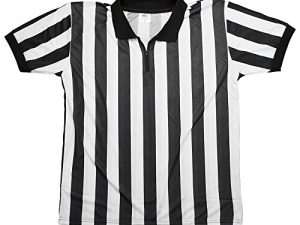 Crown Sporting Goods Men's Official Black & White Stripe Referee / Umpire Jersey – Pro-style Ref Uniform