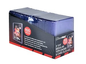 Ultra PRO 3" x 4" Clear Regular Top Loaders For Cards With Card Sleeves Bundle Standard Size 100ct Baseball Card Sleeves Trading Card Sleeve Baseball Card Protectors Toploader Card Protectors