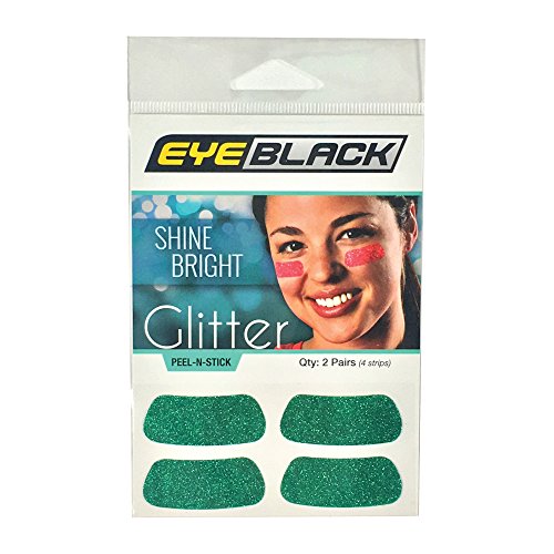 EyeBlack Green Softball Glitter Eye Black Strips EyeBlack Green Softball Glitter Eye Black Strips