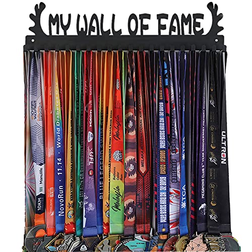 Goutoports Medal Holder Display Hanger Rack Frame for Sport Race Runner- My Wall of Fame - Sturdy Black Steel Metal Over 60 Medals Easy to Install Goutoports Medal Holder Display Hanger Rack Frame for Sport Race Runner- My Wall of Fame - Sturdy Black Steel Metal Over 60 Medals Easy to Install