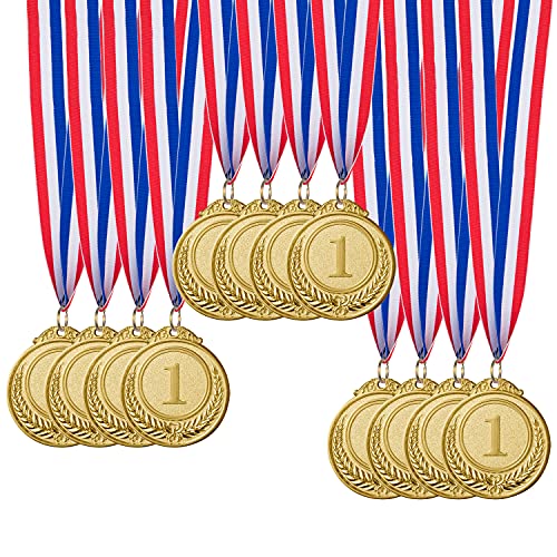 12 Pieces Gold Award Medals - Winner Medals Gold Prizes for Sports 12 Pieces Gold Award Medals - Winner Medals Gold Prizes for Sports