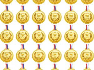 30 Pieces 2.36 Inch Plastic Gold Olympic Medals for Awards Sports Medal for Kids Adults Soccer Medal Football Medals for Awards Gymnastics Winner Award Medals Competition Birthday Party Favors